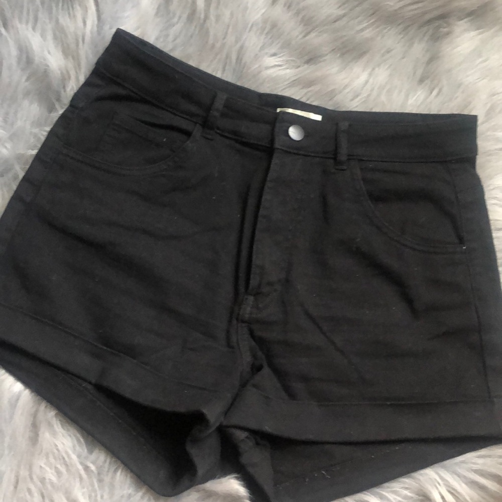 Black Denim Shorts